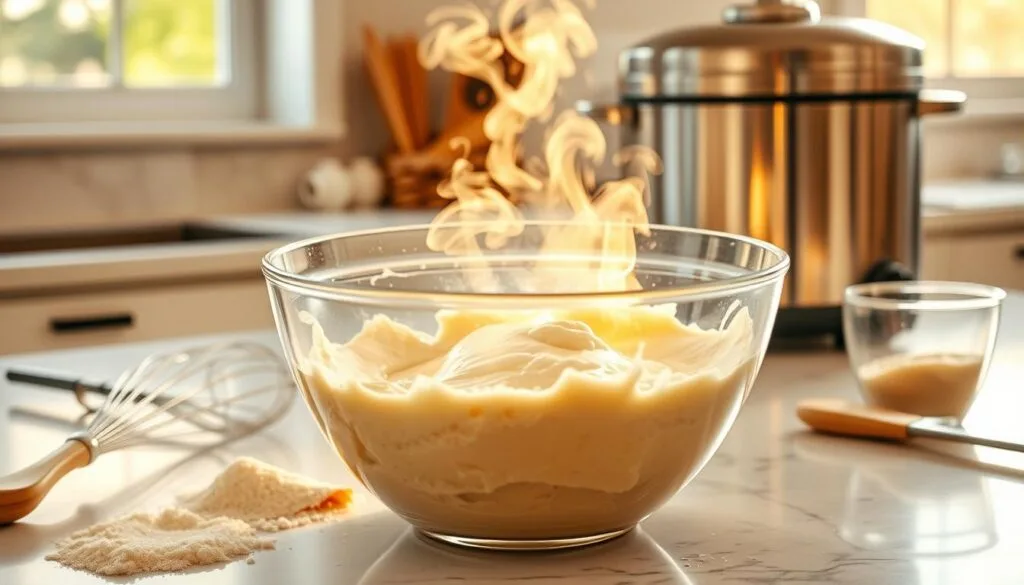 Mixing Waffles with Pancake Mix