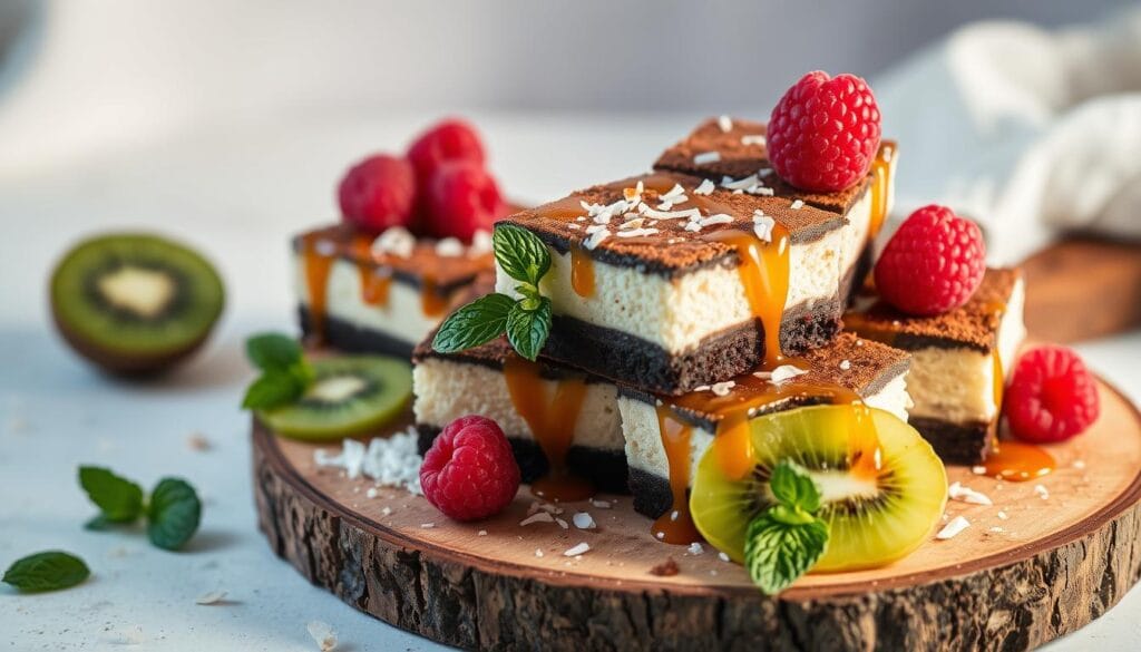 Brownie Cheesecake Bars Garnish Inspiration