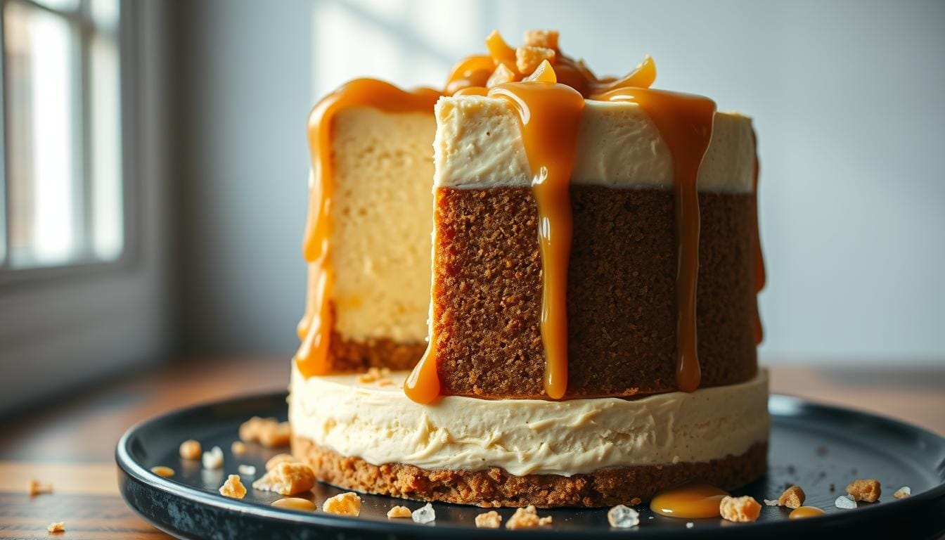 salted caramel cheesecake